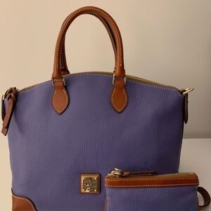 D&B Lavender Satchel & Medium Wristlet